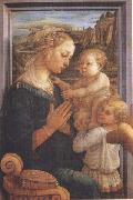 Sandro Botticelli Filippo Lippi,Madonna with Child and Angels or Uffizi Madonna oil
